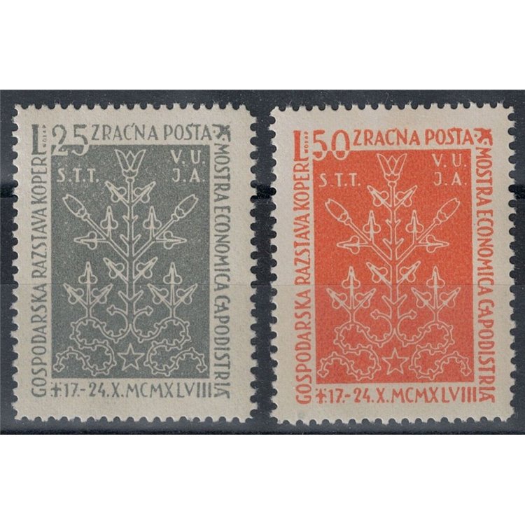 TRIESTE B 1948 Airmail, Koper 2v MNH**