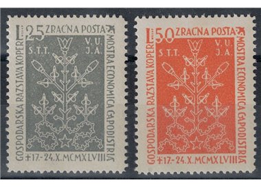 TRIESTE B 1948 Airmail, Koper 2v MNH**