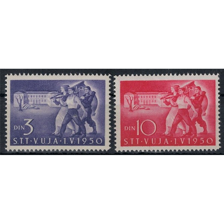 TRIESTE B 1950 1° Maggio 2v MNH**
