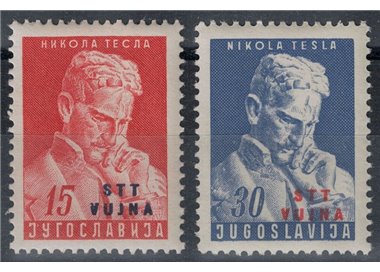 TRIESTE B 1953 Nicola Tesla 2v MNH**