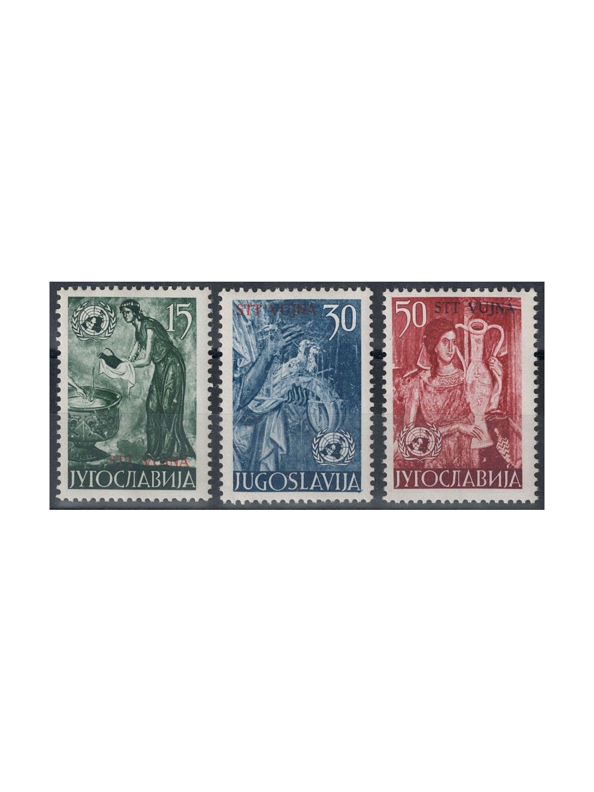 TRIESTE B 1953 Nazioni Unite 3v MNH**