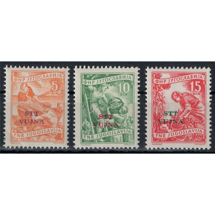 TRIESTE B 1954 Economy overprinted in bold 3v MNH**