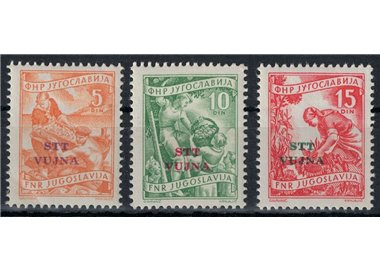 TRIESTE B 1954 Economy overprinted in bold 3v MNH**