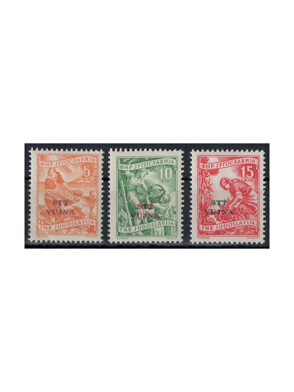 TRIESTE B 1954 Economy overprinted in bold 3v MNH**