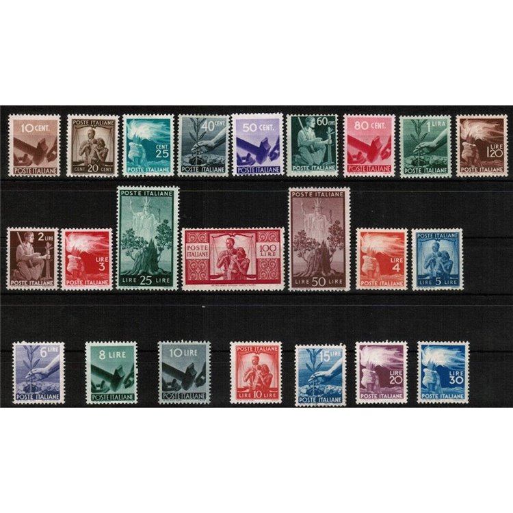 ITALY 1945-46 Democratic Series 23v MH*