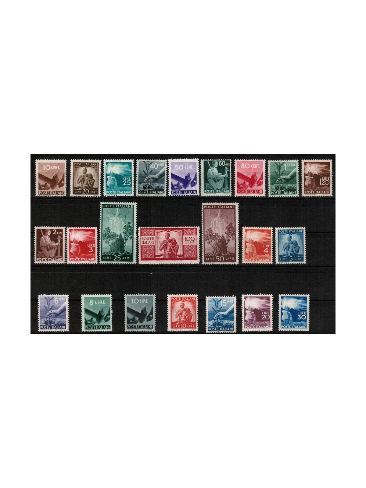 ITALY 1945-46 Democratic Series 23v MH*