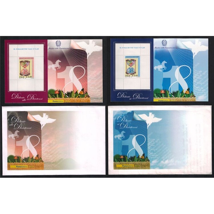 ITALIA 2006 Diciottenni 2 BF MNH** ©