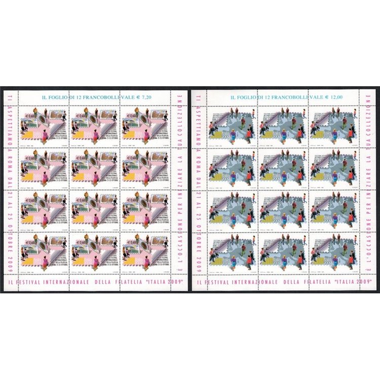 ITALY 2009 Philately Festival 2 m/s MNH**