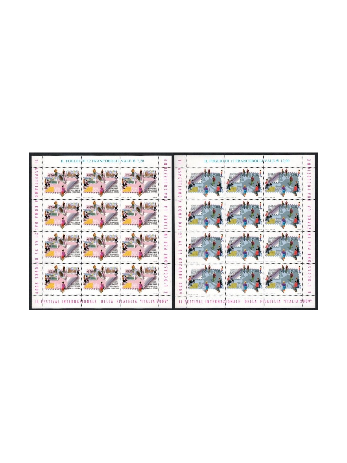 ITALY 2009 Philately Festival 2 m/s MNH**