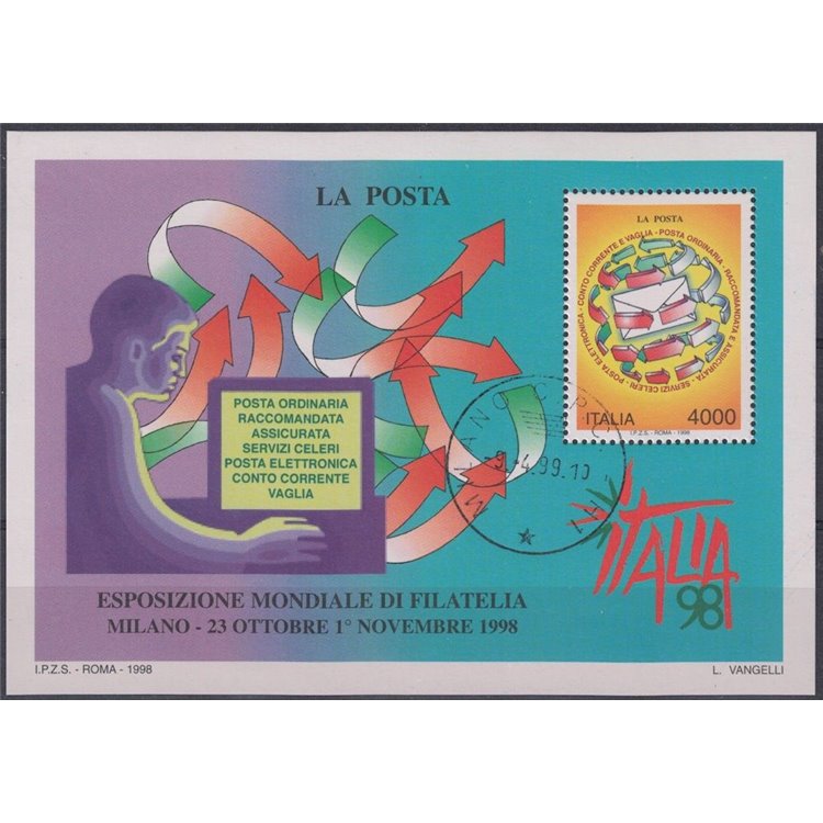 ITALIA 1998 Esposizione di filatelia BF us