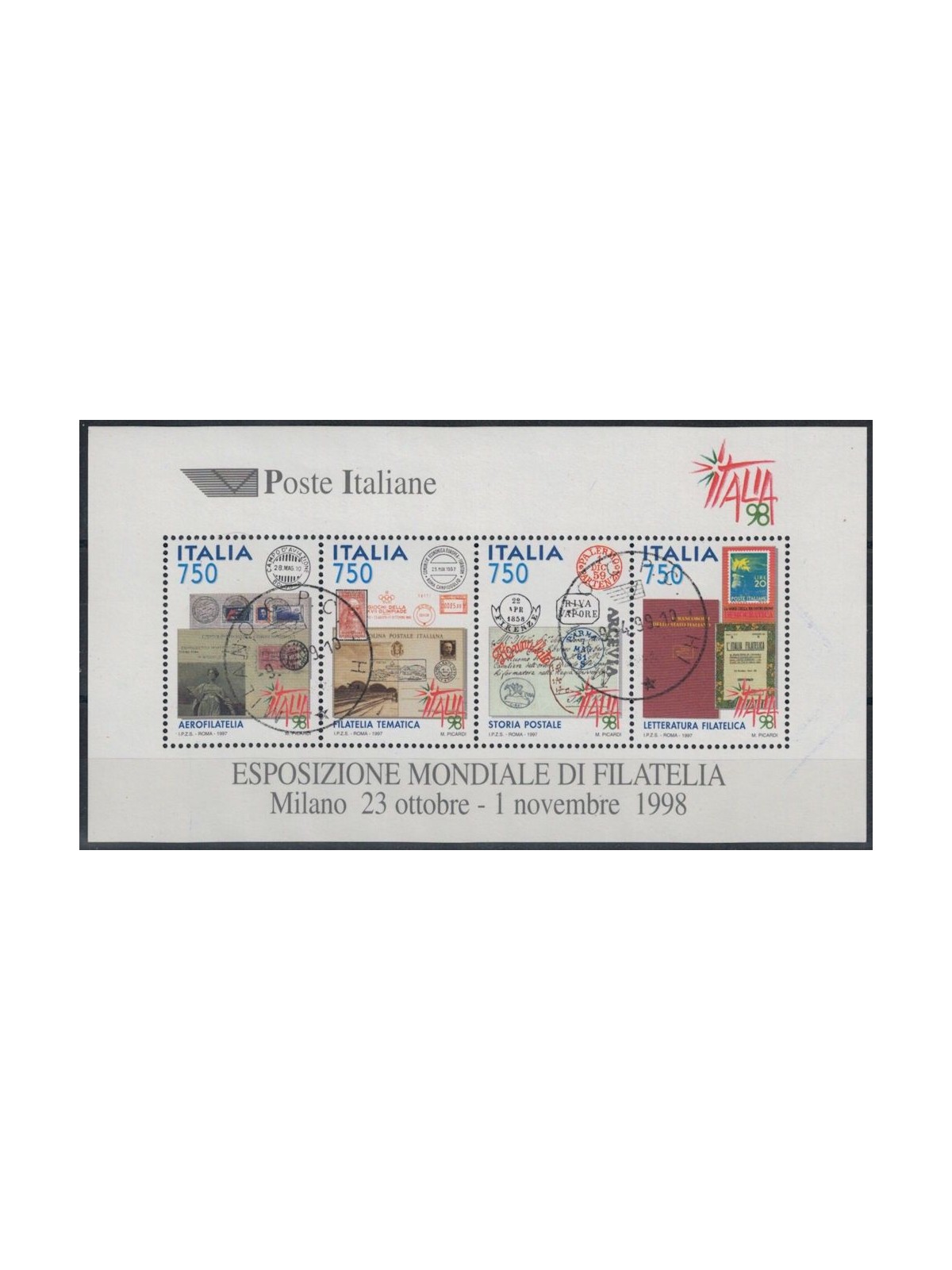 ITALY 1997 s/s us Philatelic Exhibition