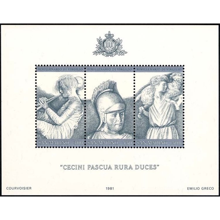 SAN MARINO 1981 Bimillenario della morte di Virgilio BF MNH**