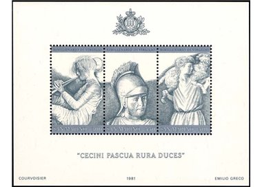 SAN MARINO 1981 Bimillennium of the Death of Virgil s/s MNH**