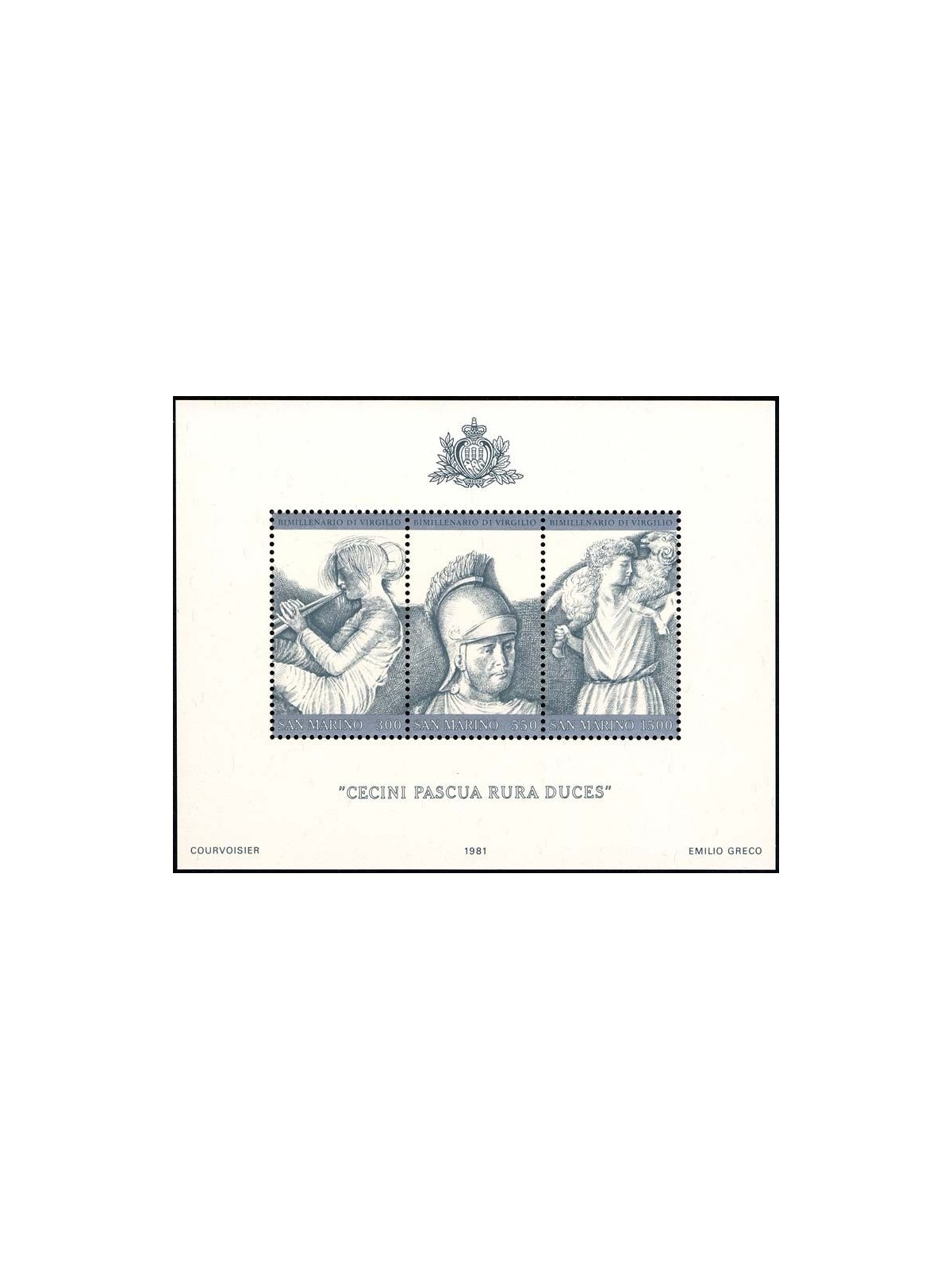 SAN MARINO 1981 Bimillennium of the Death of Virgil s/s MNH**