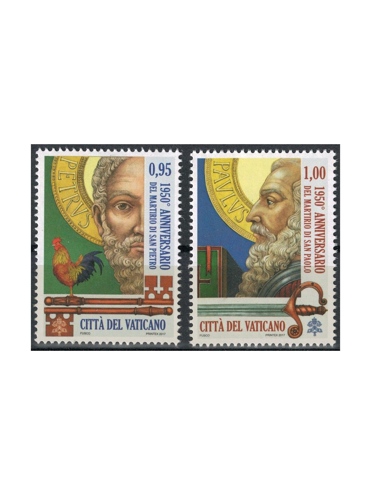 VATICAN 2017 Martyrdom of Saints Peter and Paul 2v MNH**