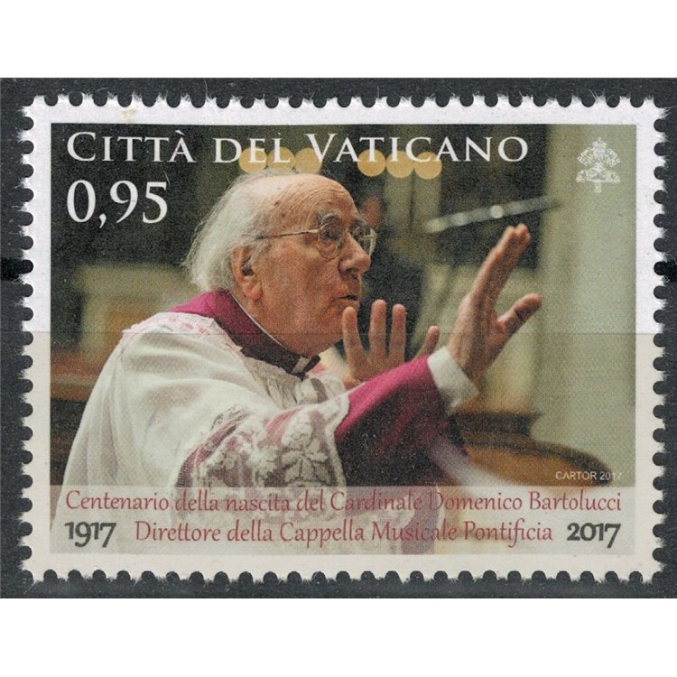 VATICANO 2017 Cardinale Domenico Bartolucci MNH**