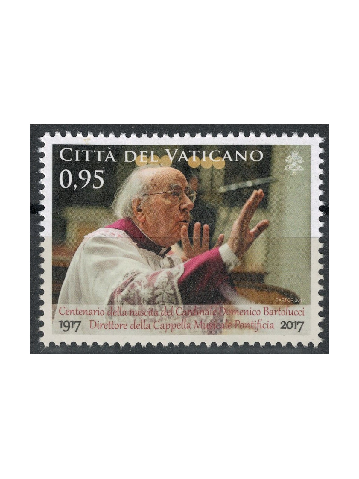 VATICANO 2017 Cardinale Domenico Bartolucci MNH**