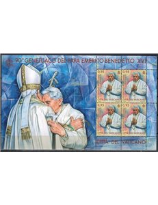 VATICAN 2017 Birthday of Benedict XVI m/s MNH**