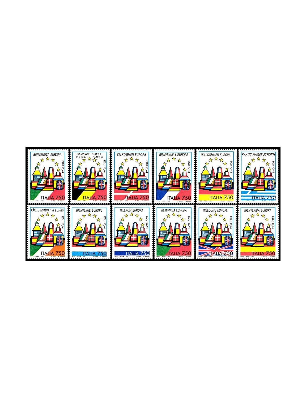 ITALIA 1993 Europa unita 12v MNH**
