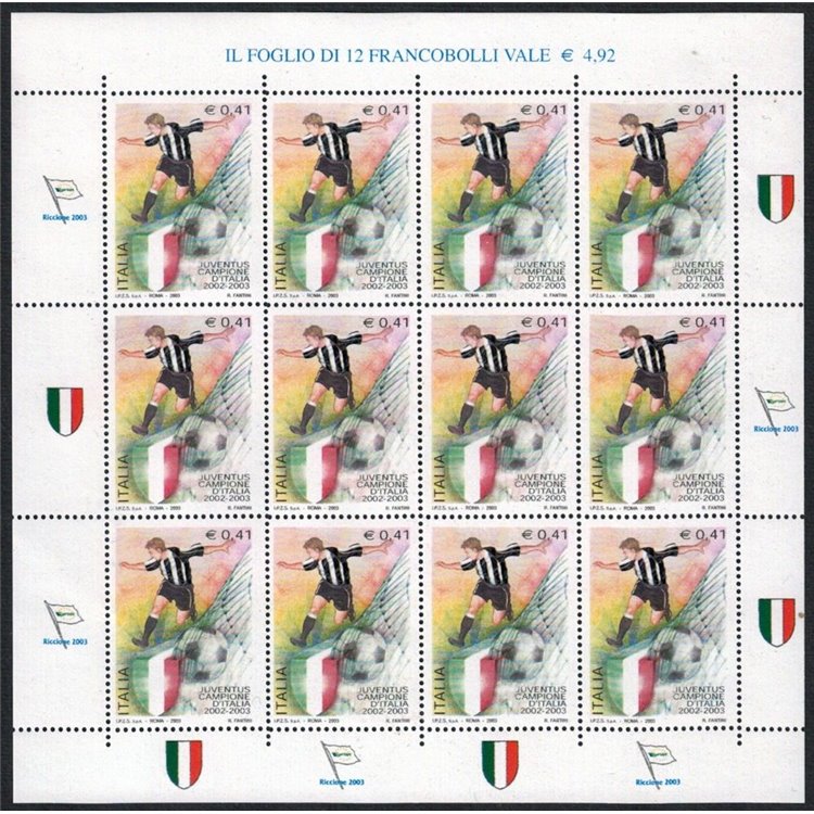 ITALIA 2003 Juventus campione d'Italia MF MNH**