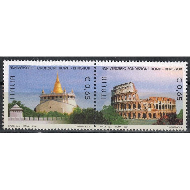 ITALY 2004 Rome and Bangkok Foundation 2v MNH**