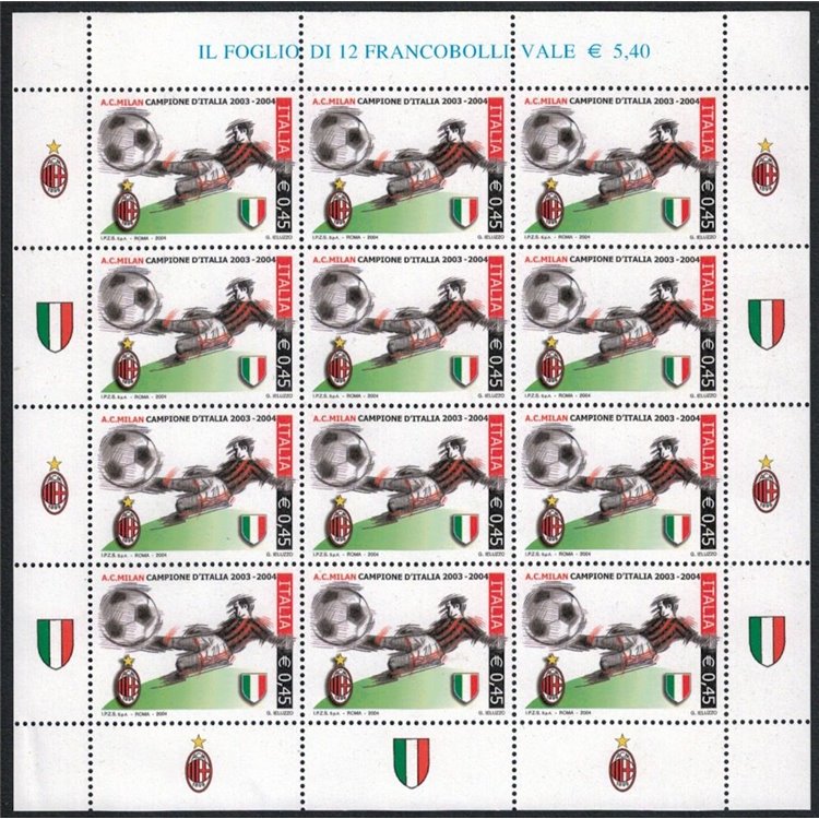 ITALIA 2004 Milan campione d'Italia MF MNH**