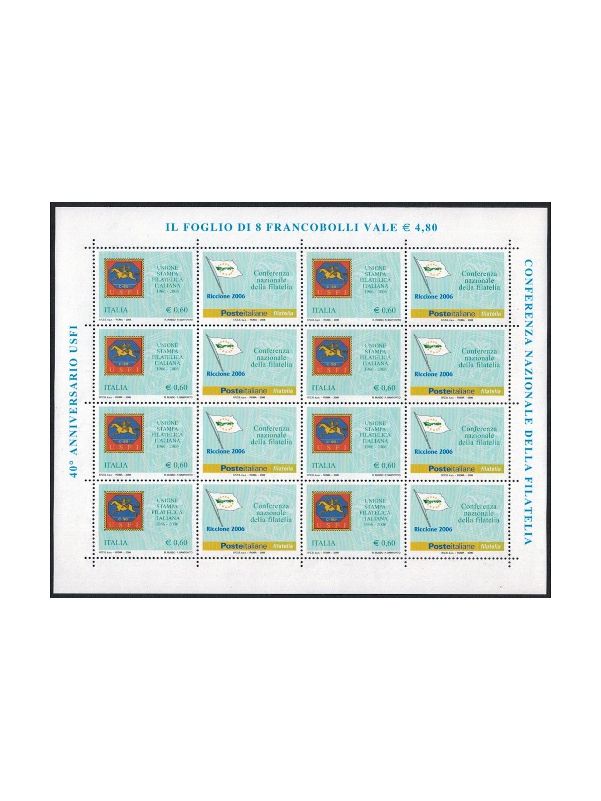 ITALY 2006 Italian Philatelic Press Union m/s MNH**