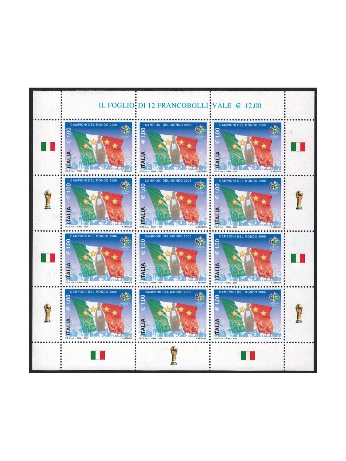 ITALIA 2006 Italia Campione del Mondo MF MNH**
