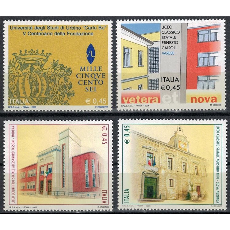 ITALY 2006 Schools and Universities 4v MNH**