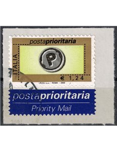 ITALIA 2003 Posta prioritaria € 1,24 us
