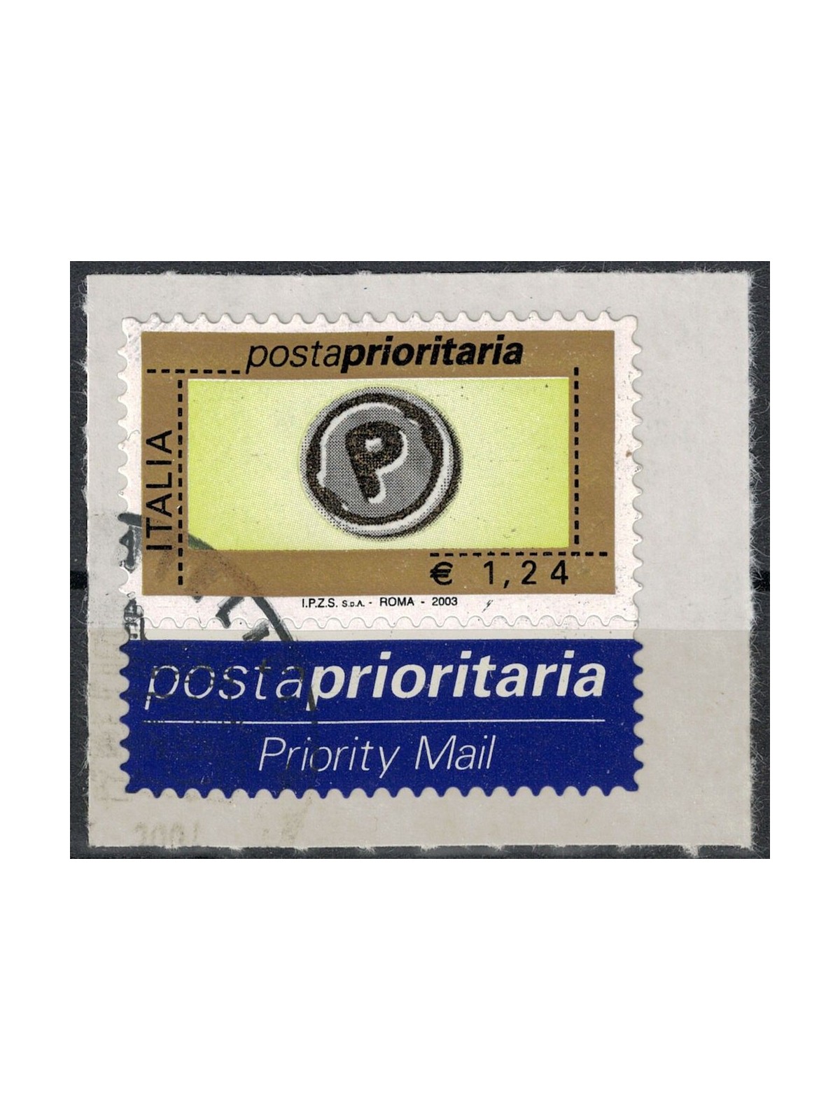 ITALY 2003 Priority Mail €1.24 us