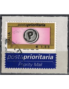 ITALIA 2003 Posta prioritaria € 1,86 us
