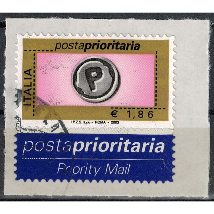 ITALIA 2003 Posta prioritaria € 1,86 us