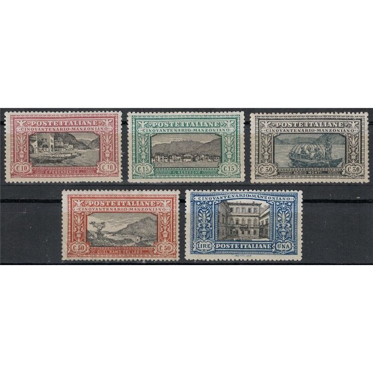 ITALY KINGDOM 1923 Alessandro Manzoni 5v MH*