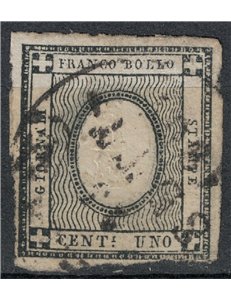 KINGDOM OF SARDINIA 1861 Postage stamps for printed matter 1c us