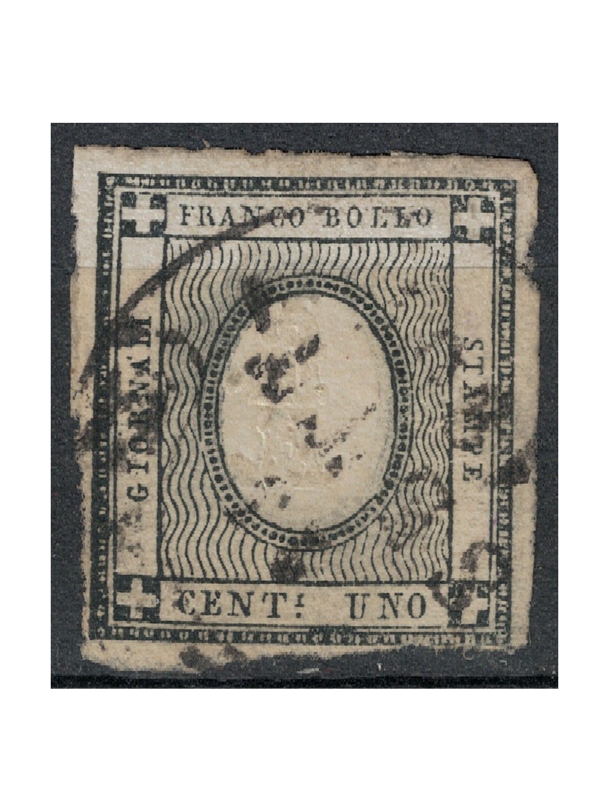 KINGDOM OF SARDINIA 1861 Postage stamps for printed matter 1c us