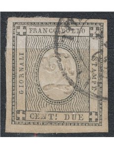 REGNO DI SARDEGNA 1861 Francobolli per stampati 2c us