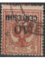 ITALIA REGNO 1923-27 Varietà 10c su 2 (soprastampa capovolta) us