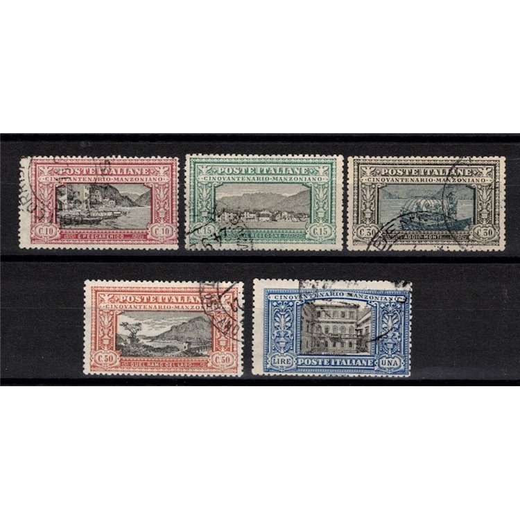 ITALY KINGDOM 1923 Alessandro Manzoni 5v us