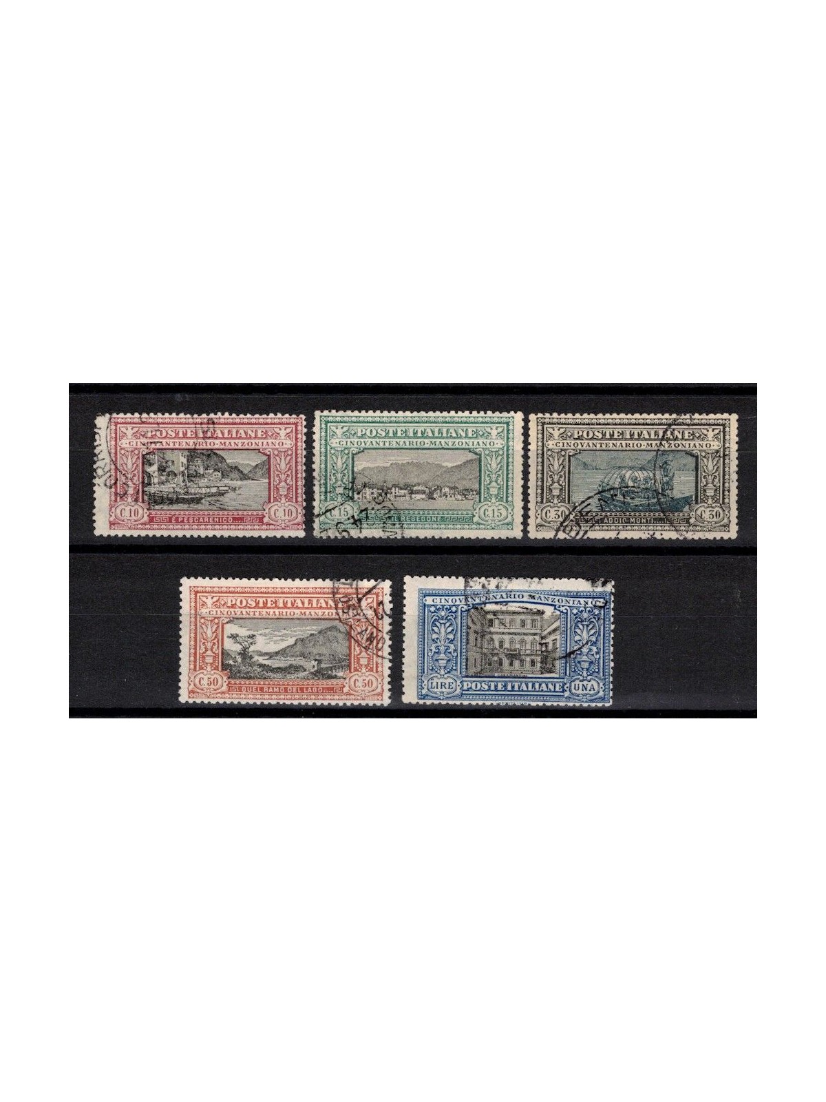ITALY KINGDOM 1923 Alessandro Manzoni 5v us