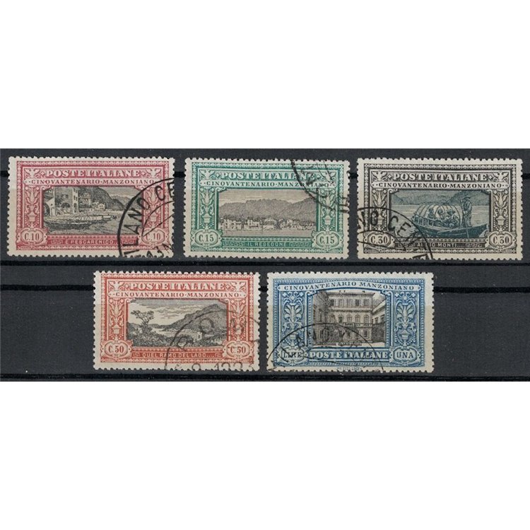 ITALIA REGNO 1923 Alessandro Manzoni 5v us