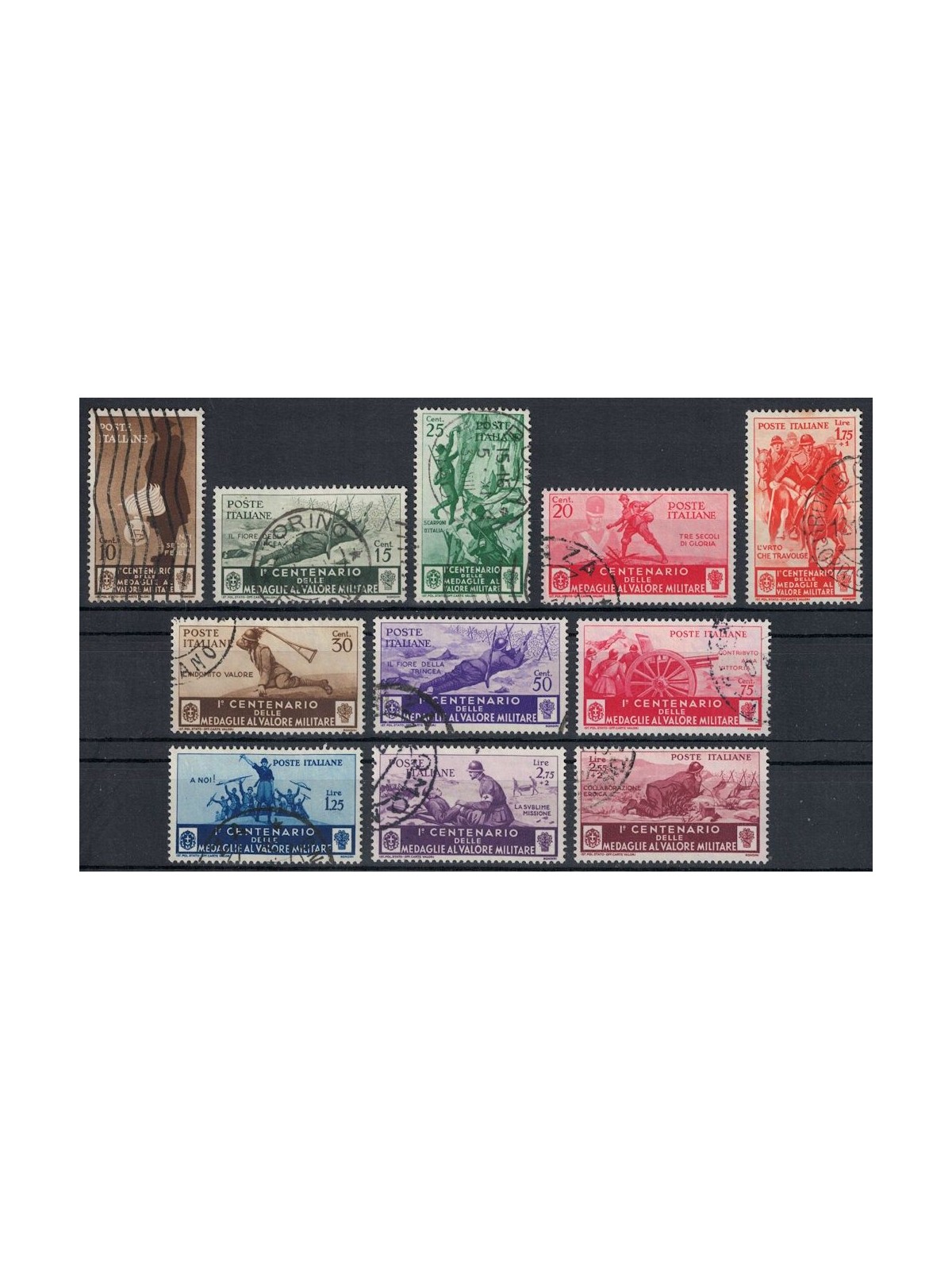 ITALIA REGNO 1934 Medaglie al valore 11v us