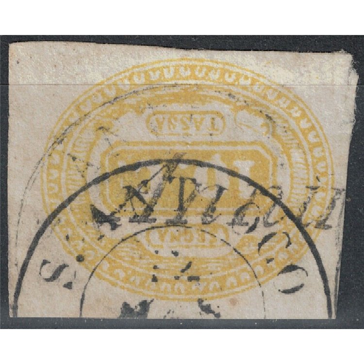 ITALIA REGNO 1863 Segnatasse 10c giallo us