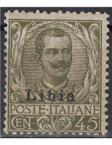 LIBYA 1912-17 45c olive MH*