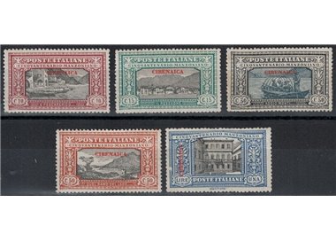 CYRENAICA 1924 Alessandro Manzoni 5v MH*