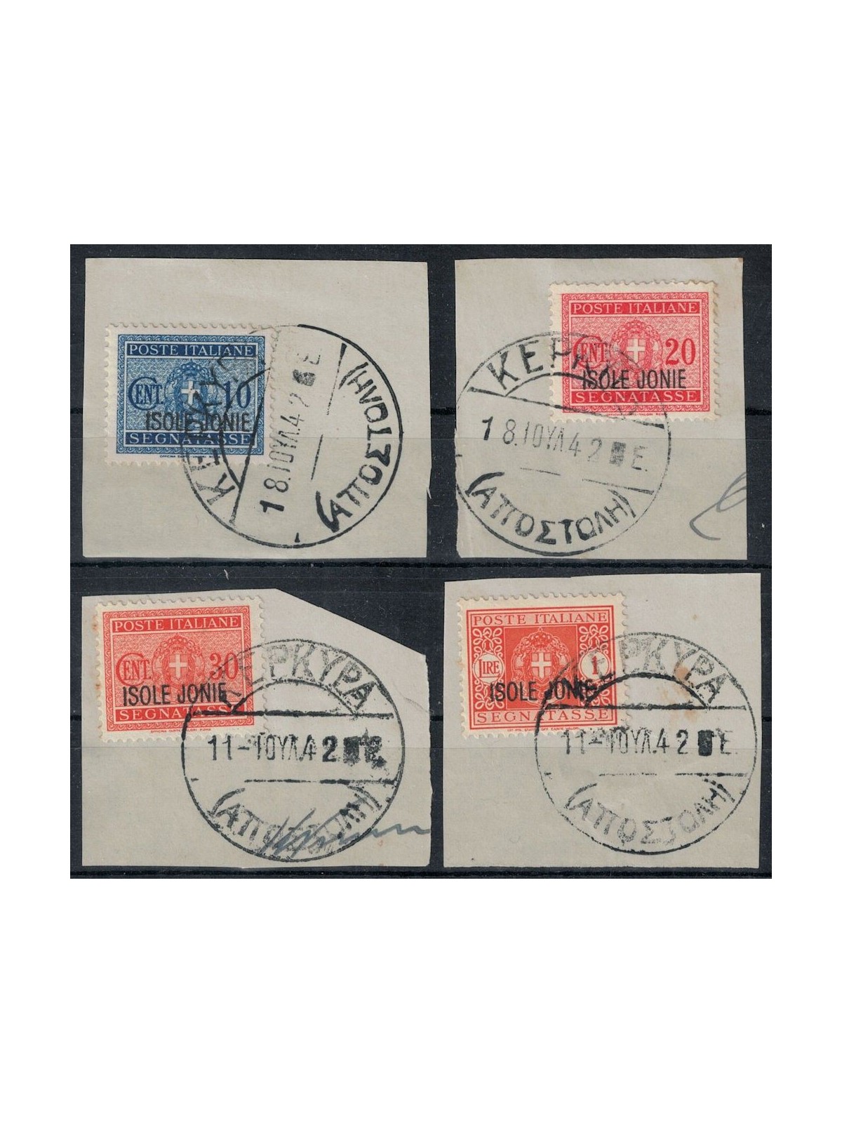 ISOLE JONIE 1941 Segnatasse 4v us