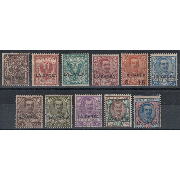 CRETA (LA CANEA) 1906 Serie ordinaria 11v MH*