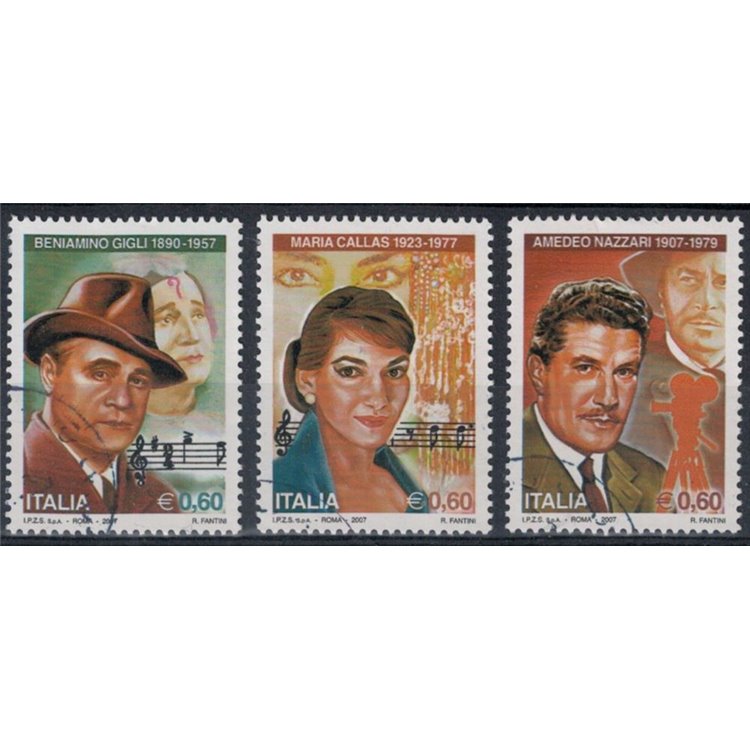 ITALY 2007 Entertainment Personalities 3v us