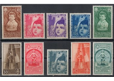ITALY KINGDOM 1937 Summer Colonies 10v MH*