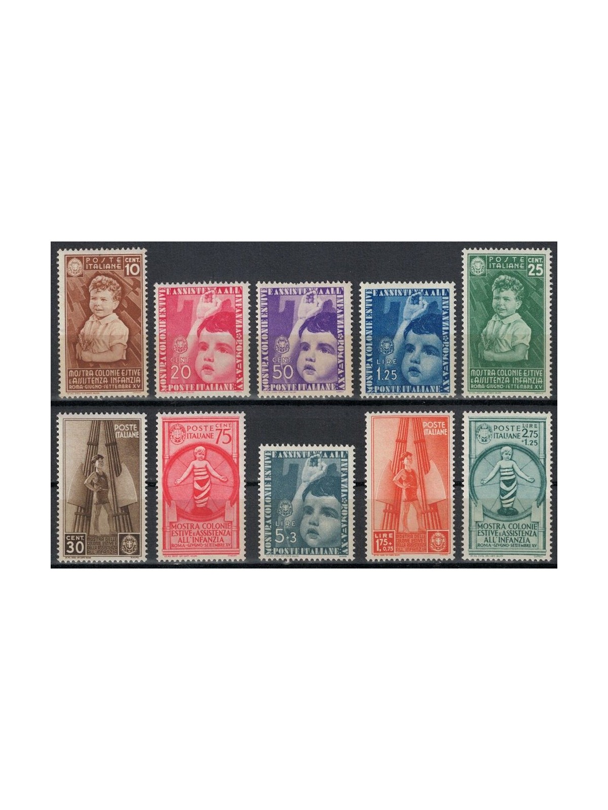 ITALY KINGDOM 1937 Summer Colonies 10v MH*